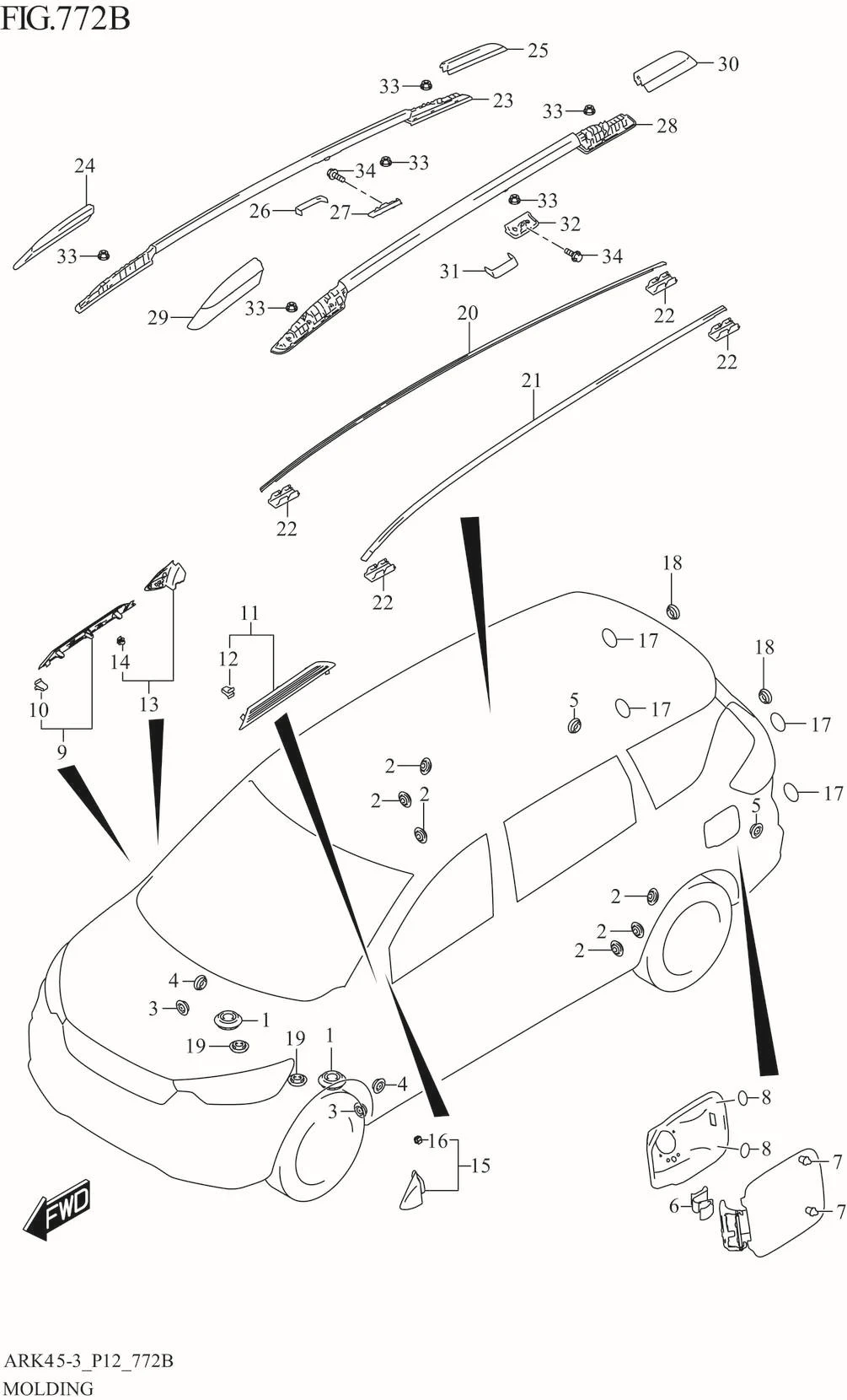 FIG. 772B MOLDING (XL7)