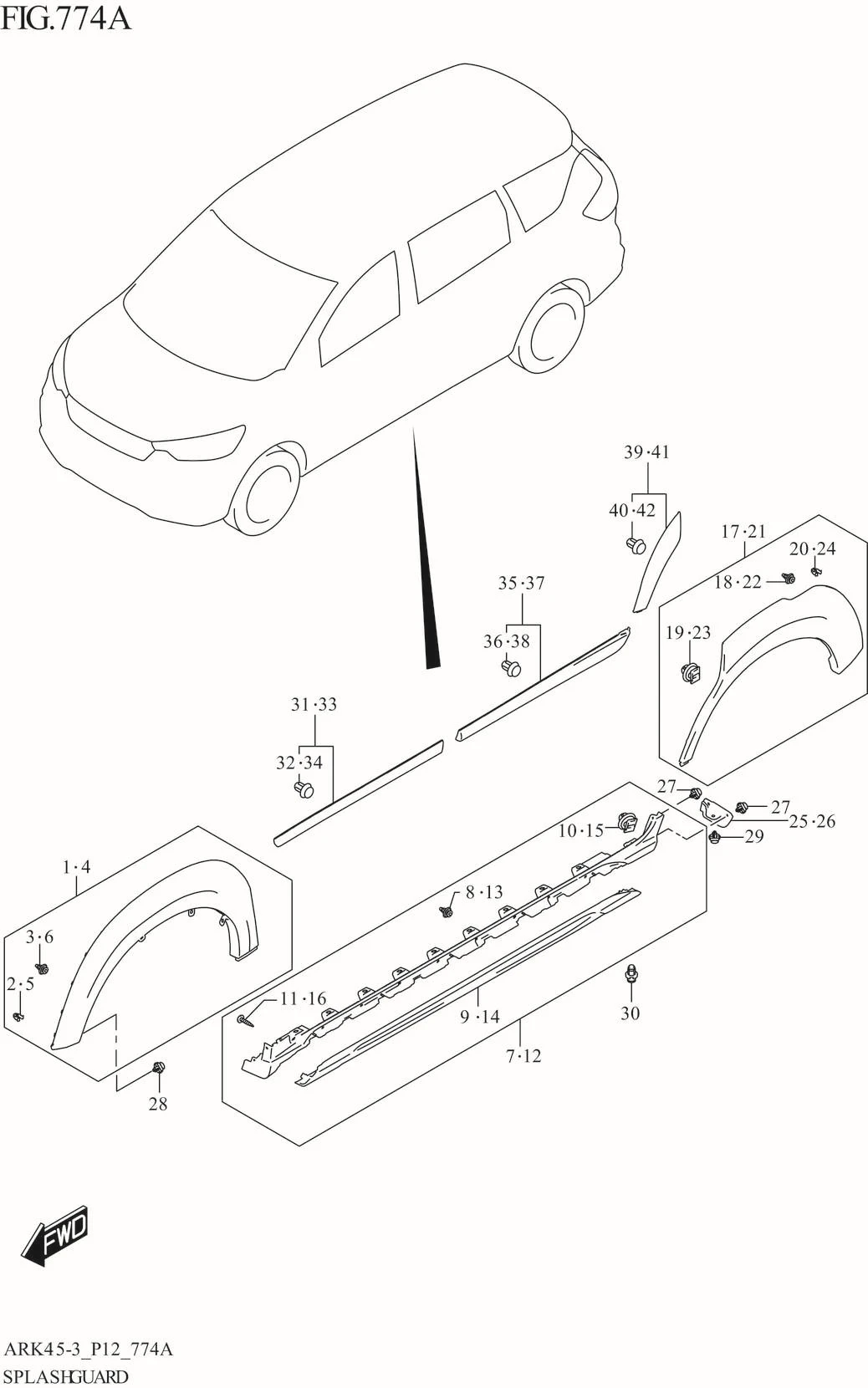 FIG. 774A SPLASH GUARD