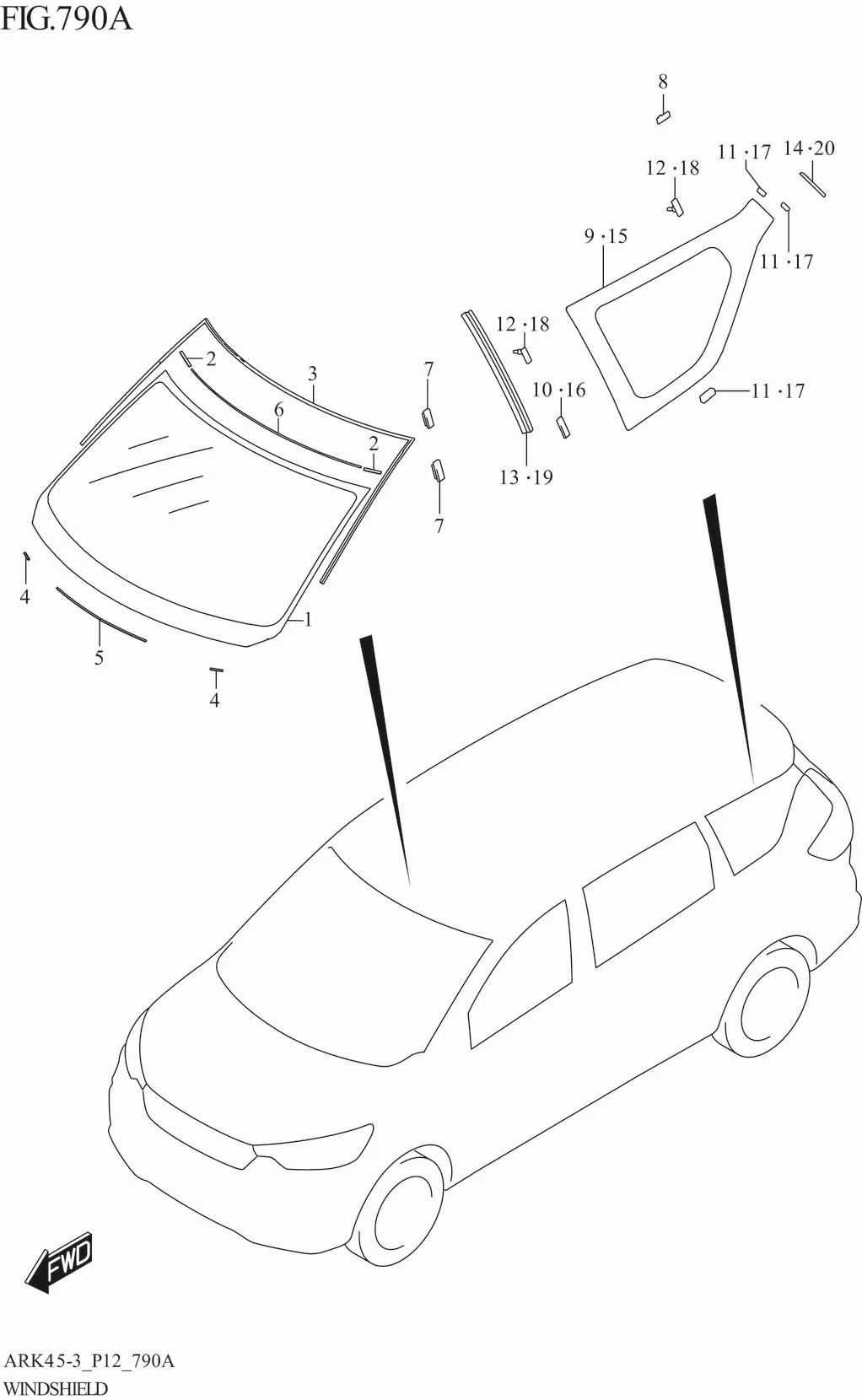 FIG. 790A WINDSHIELD