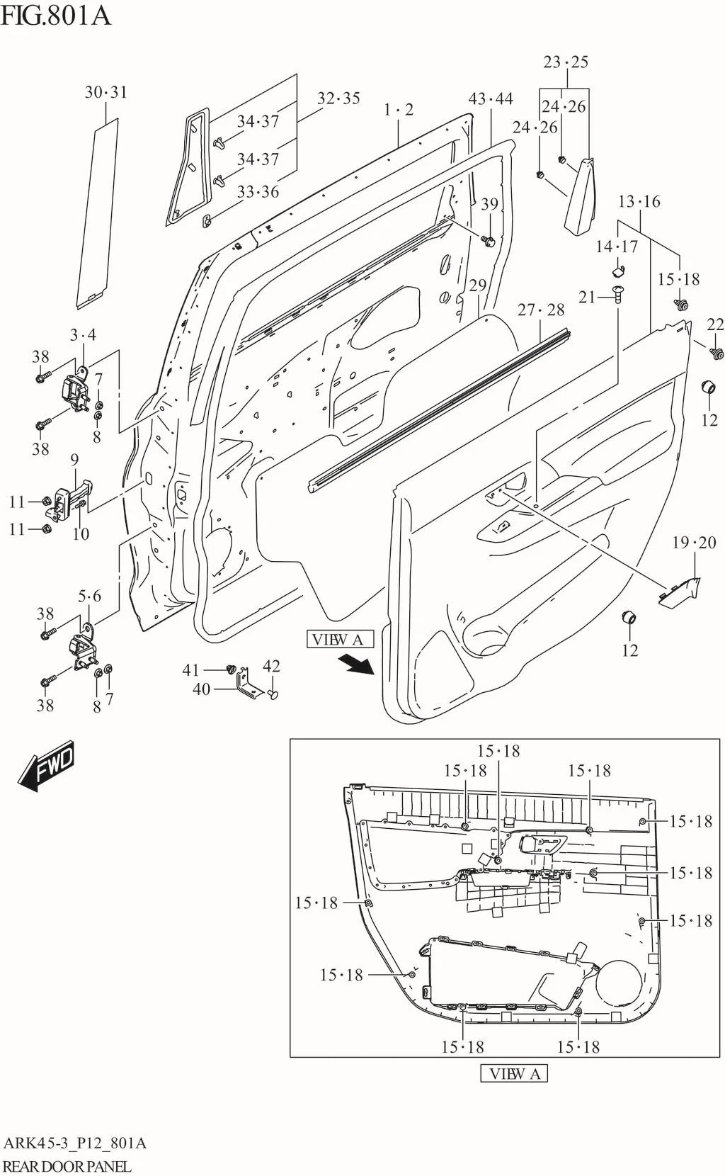 FIG. 801A REAR DOOR PANEL