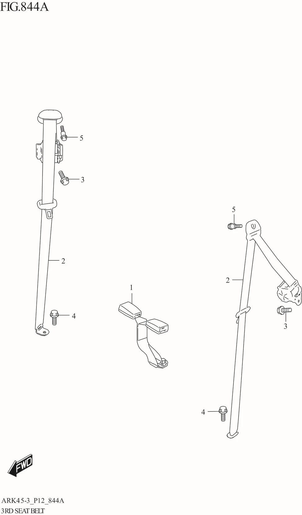 FIG. 844A 3RD SEAT BELT