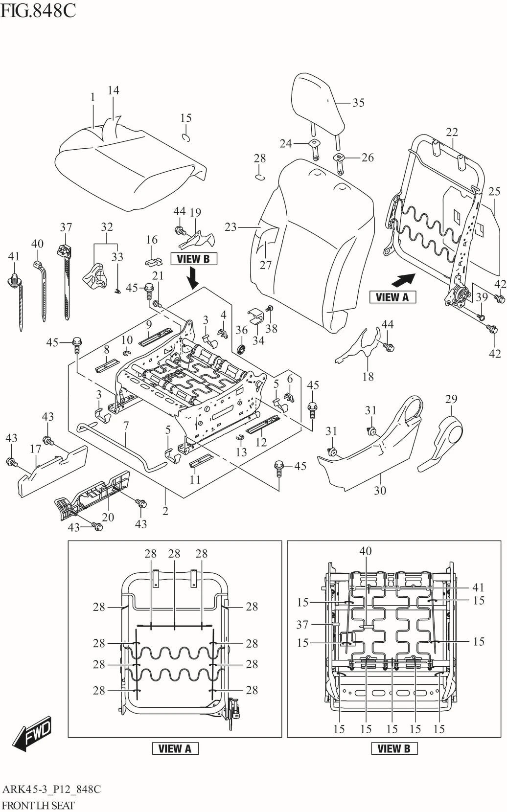 FIG. 848C FRONT LH SEAT (XL7)