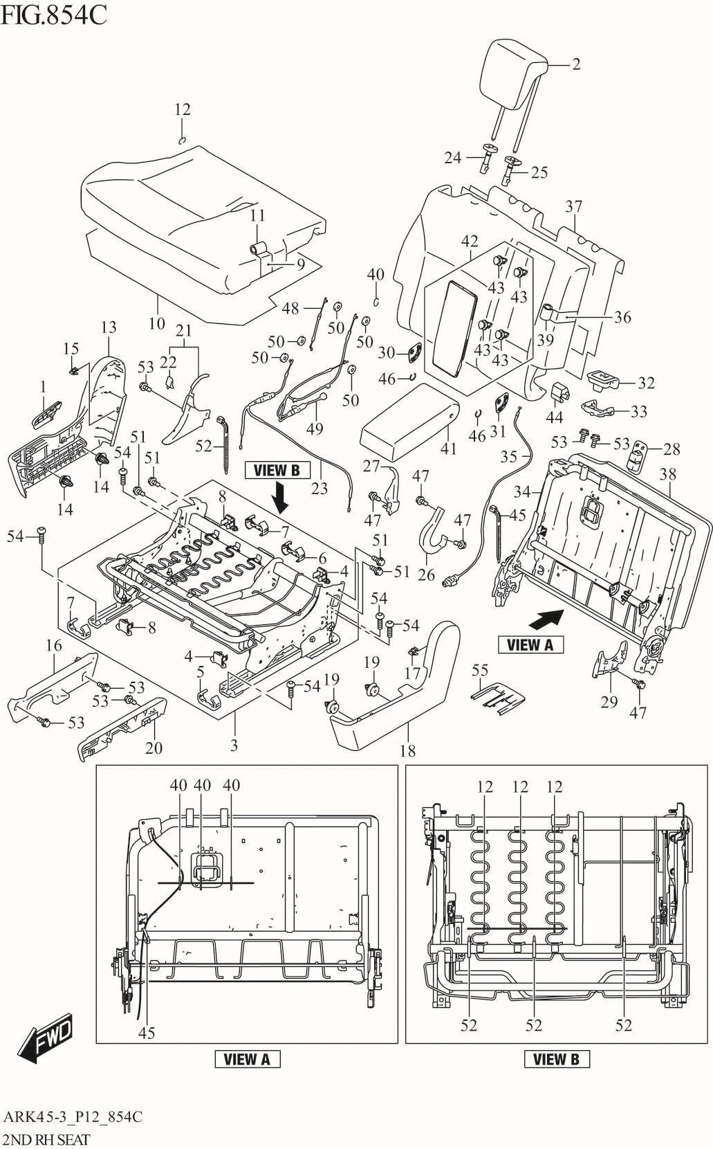 FIG. 854C 2ND RH SEAT (XL7)