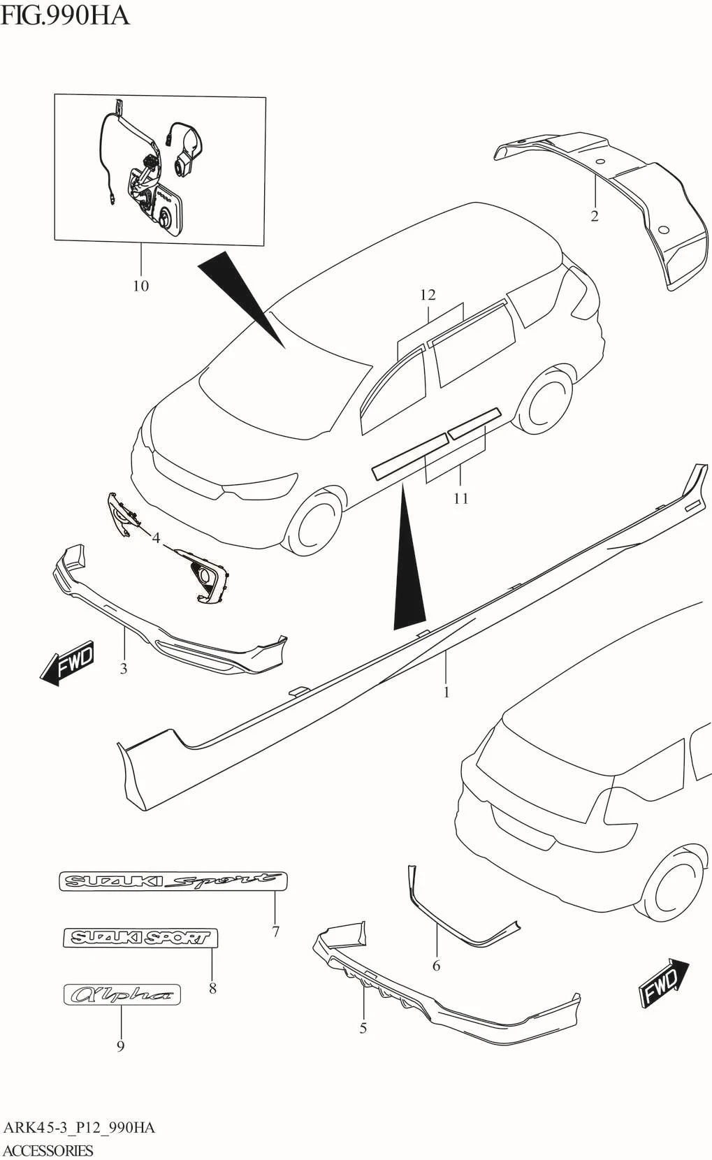 FIG. 990HA ACCESSORIES