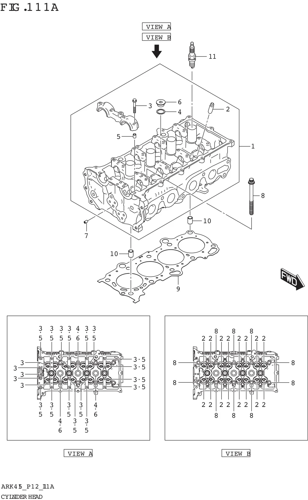 FIG. 111A CYLINDER HEAD