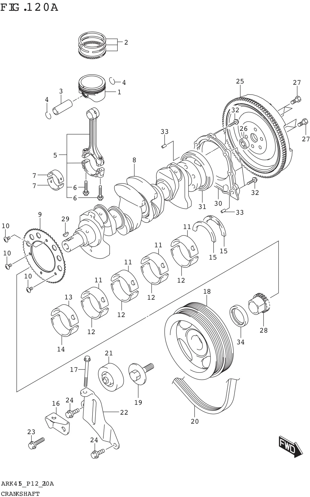 FIG. 120A CRANKSHAFT