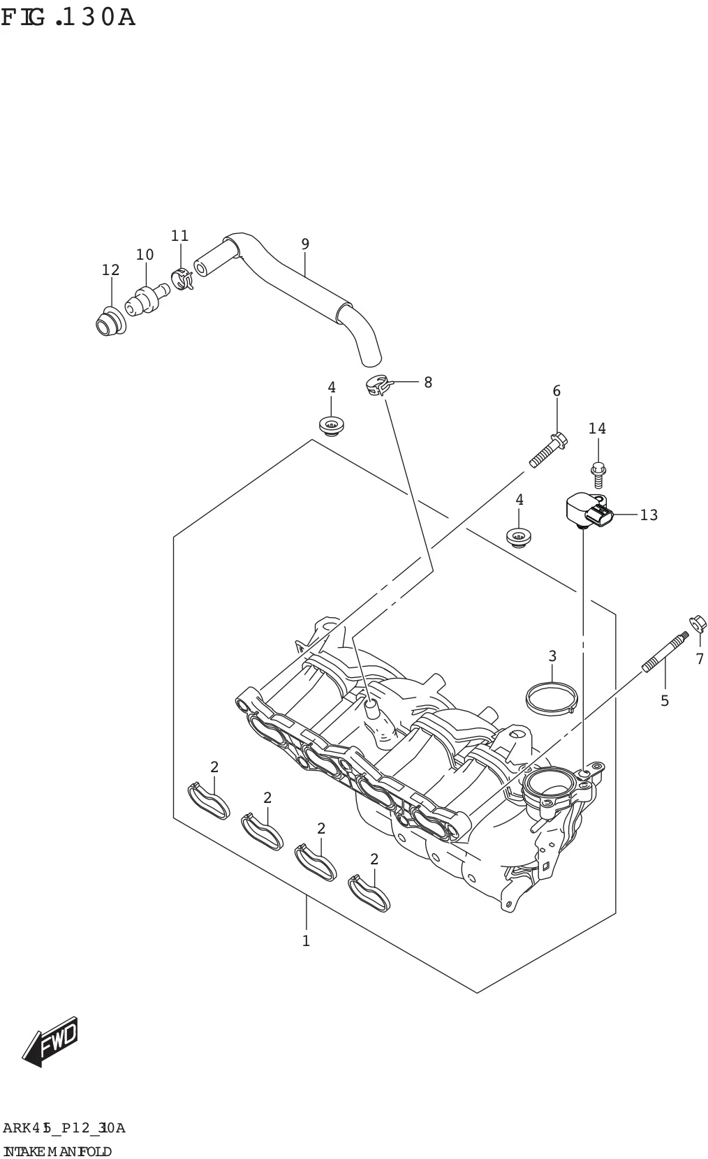 FIG. 130A INTAKE MANIFOLD
