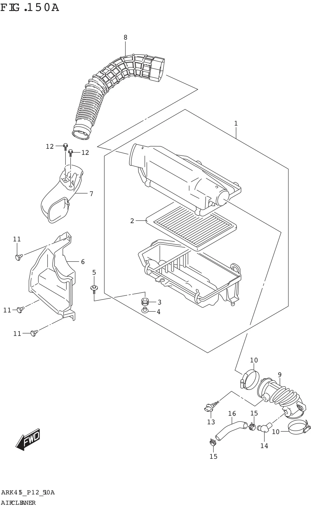 FIG. 150A AIR CLEANER