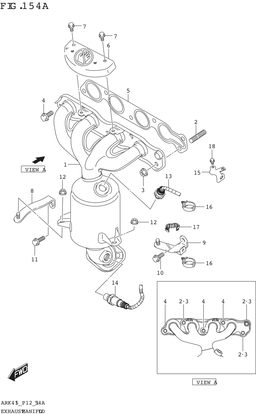 FIG. 154A EXHAUST MANIFOLD