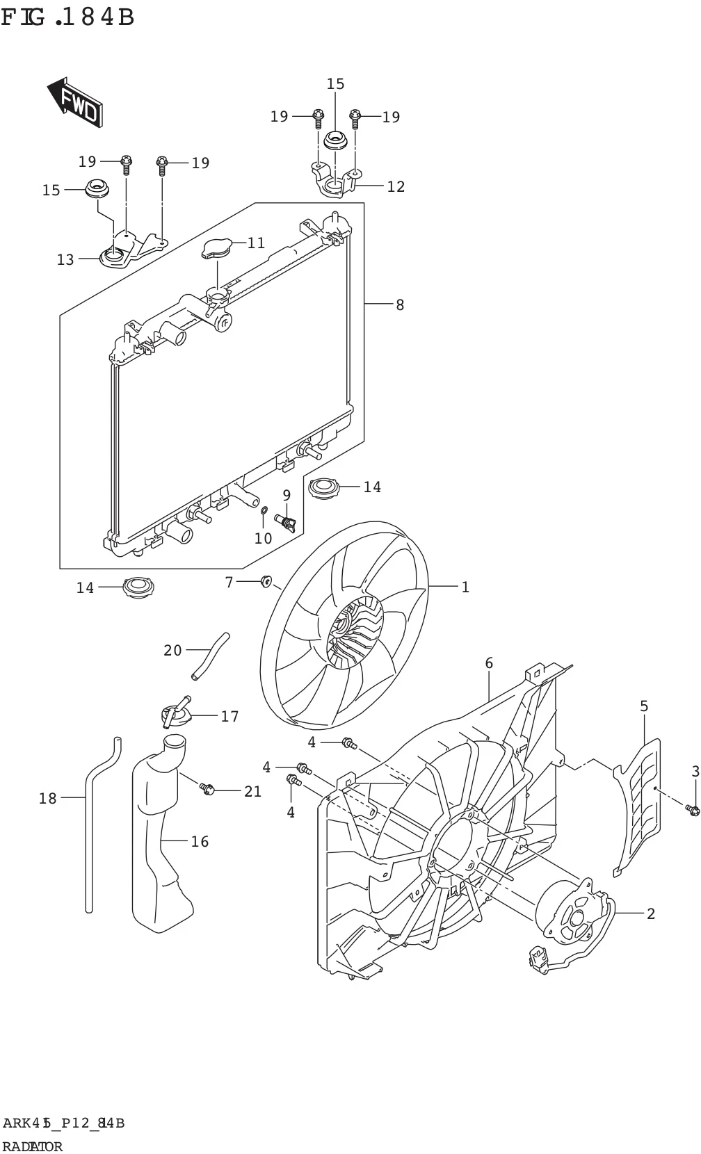 FIG. 184B RADIATOR (4AT)