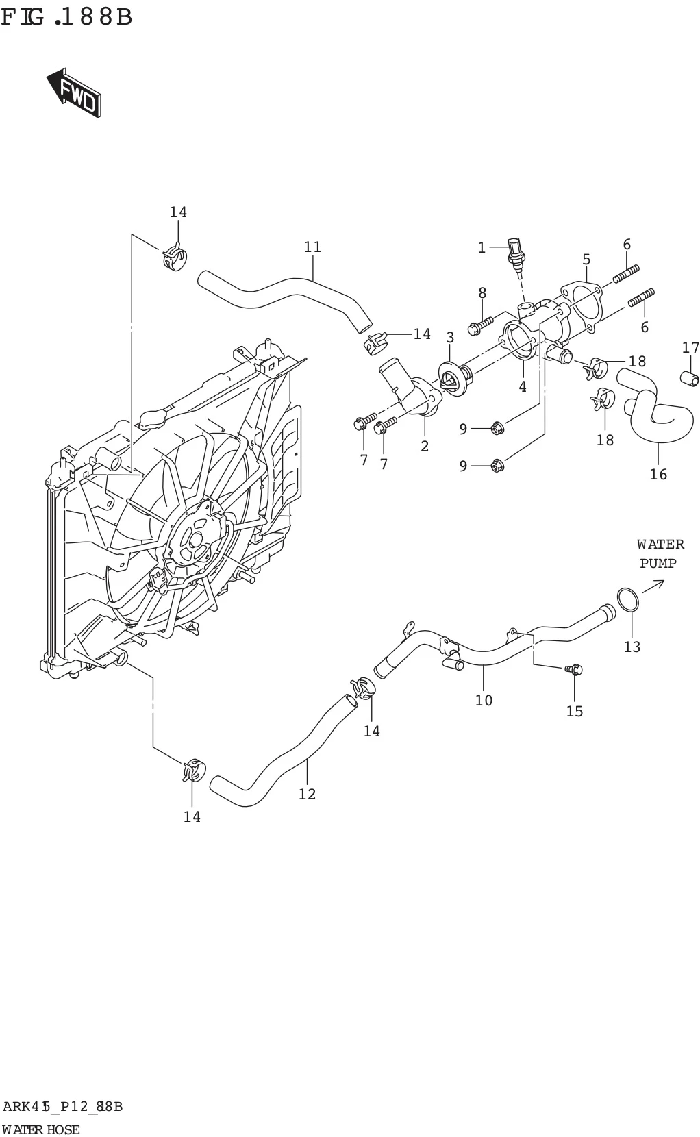 FIG. 188B WATER HOSE (4AT)