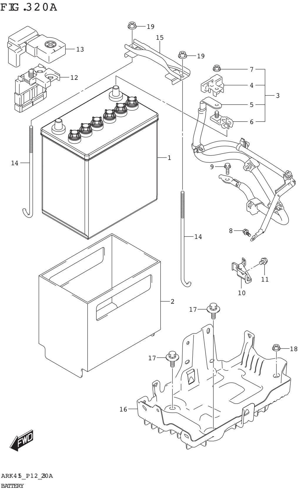 FIG. 320A BATTERY (5MT)