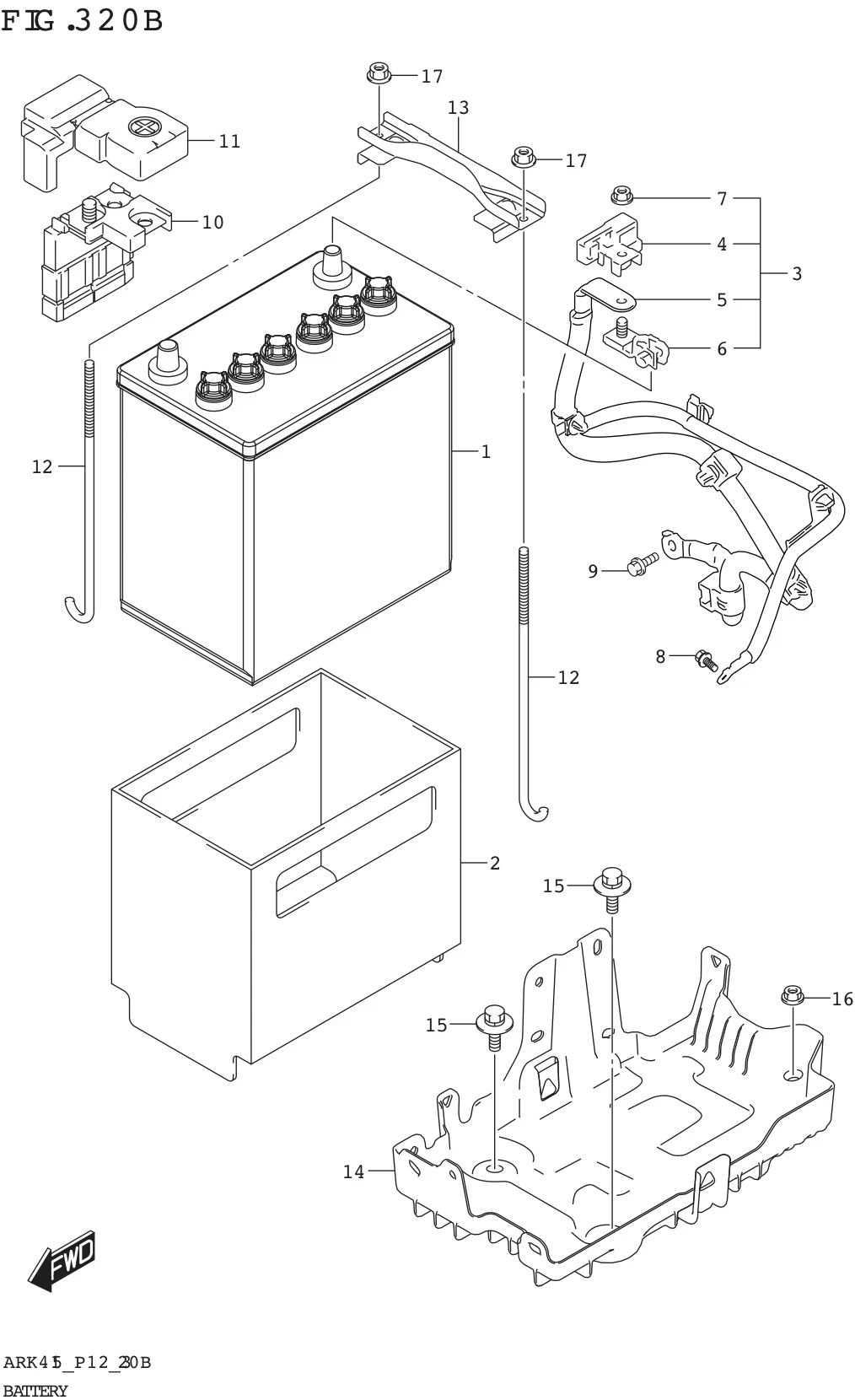 FIG. 320B BATTERY (4AT)