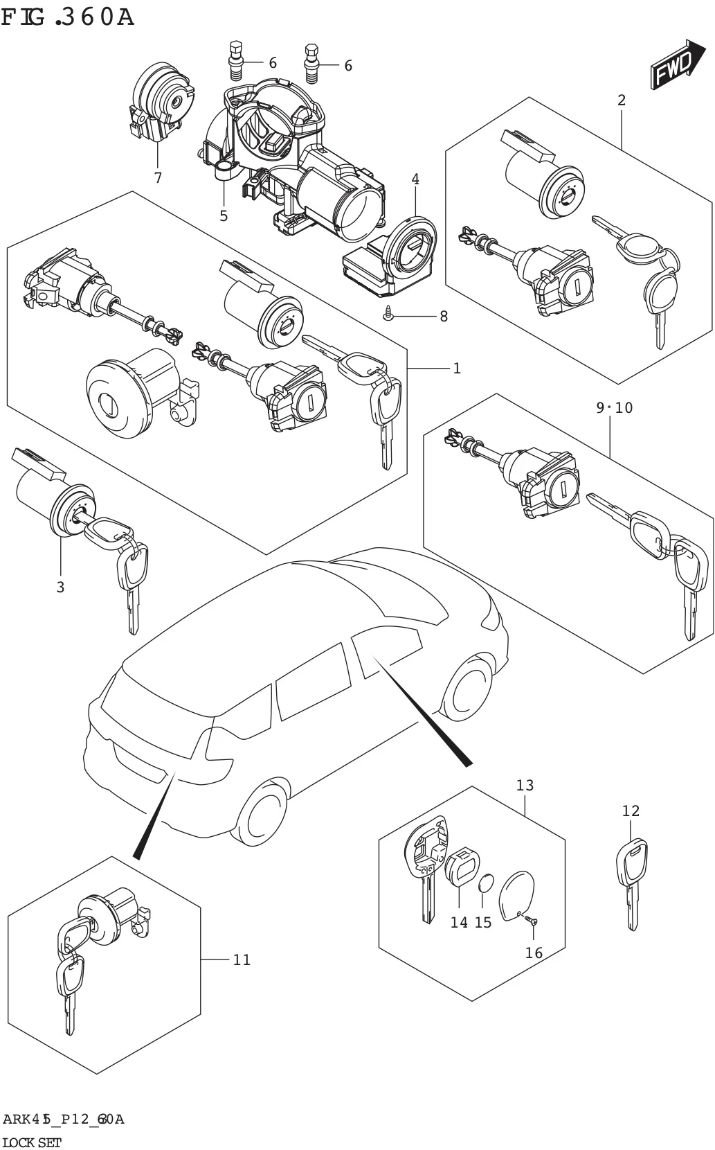 FIG. 360A LOCK SET (N/PU_STA:5MT)