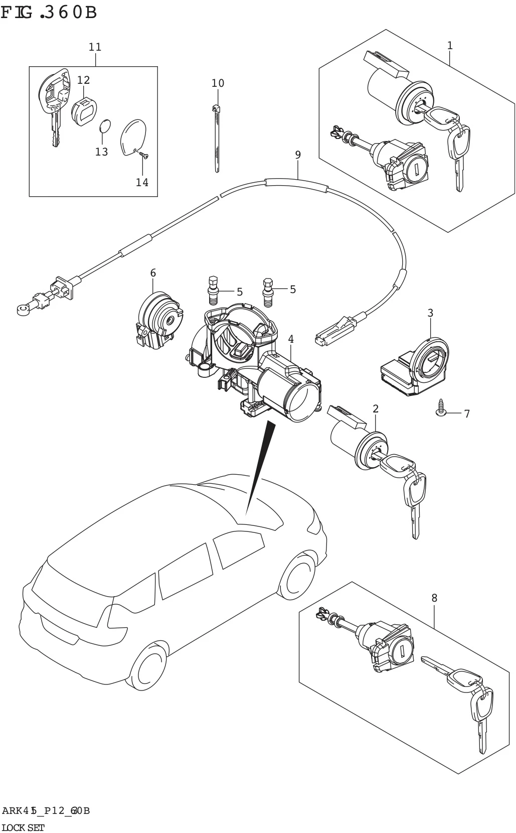 FIG. 360B LOCK SET (N/PU_STA:4AT)