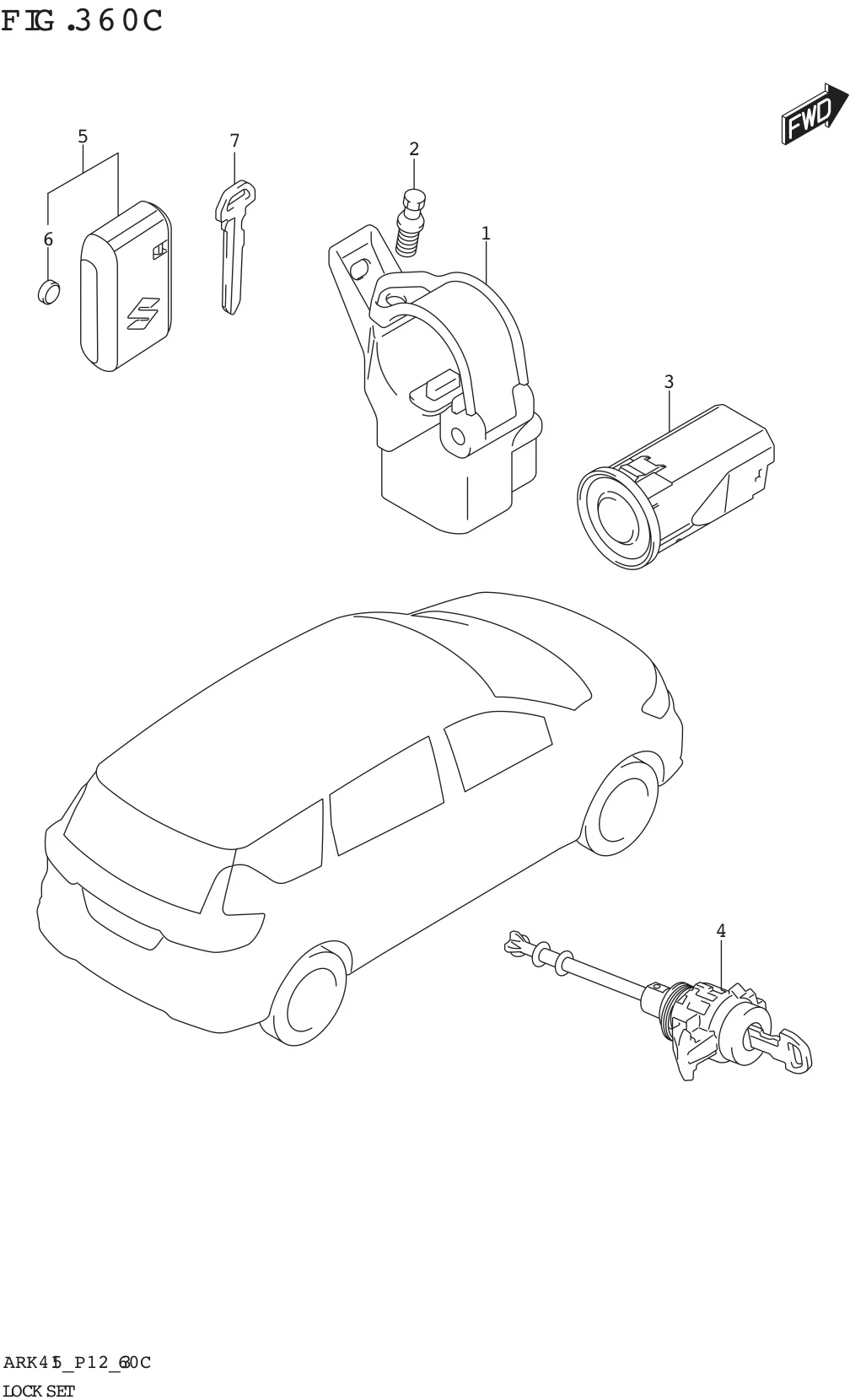 FIG. 360C LOCK SET (W/PU_STA)