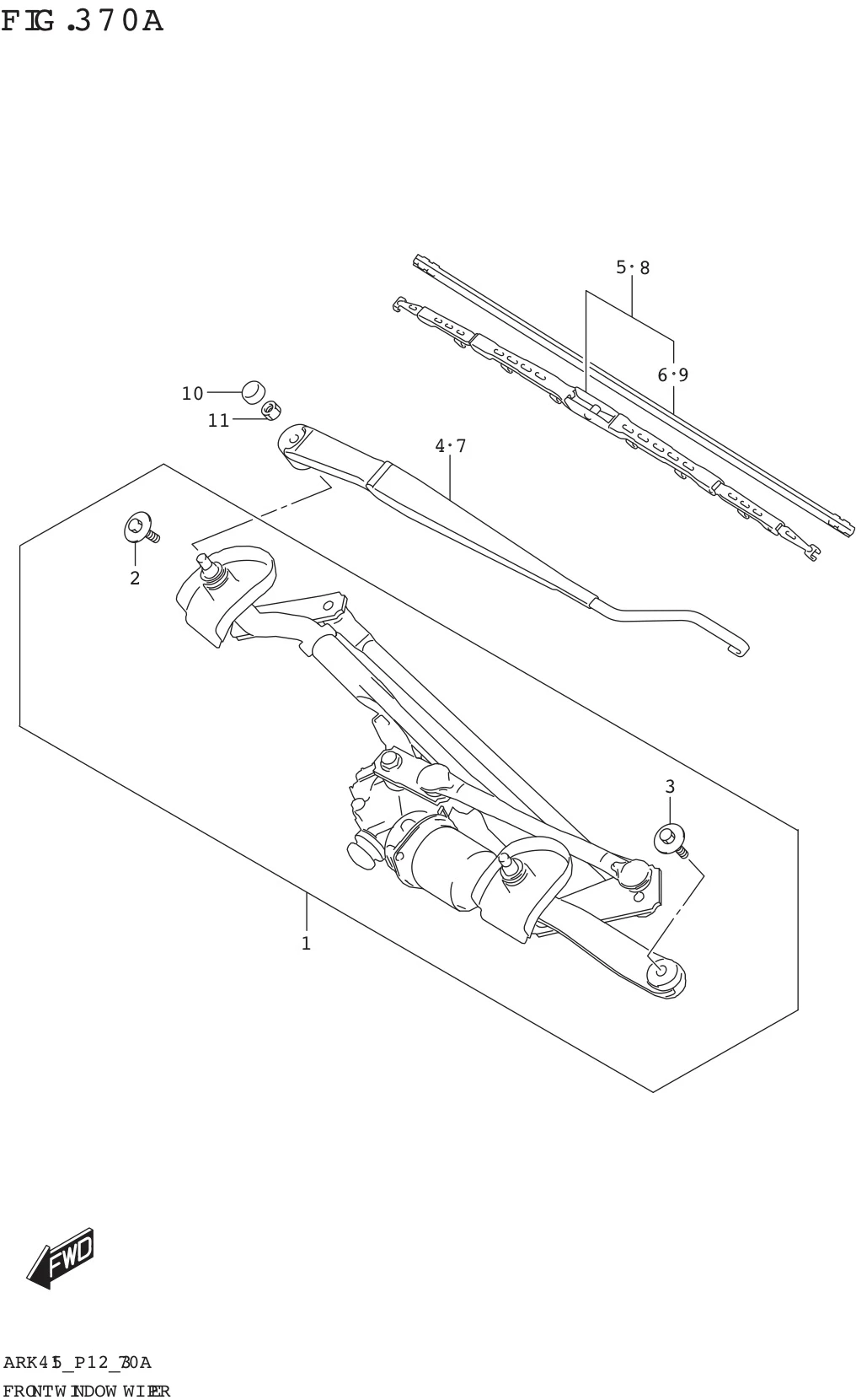 FIG. 370A FRONT WINDOW WIPER