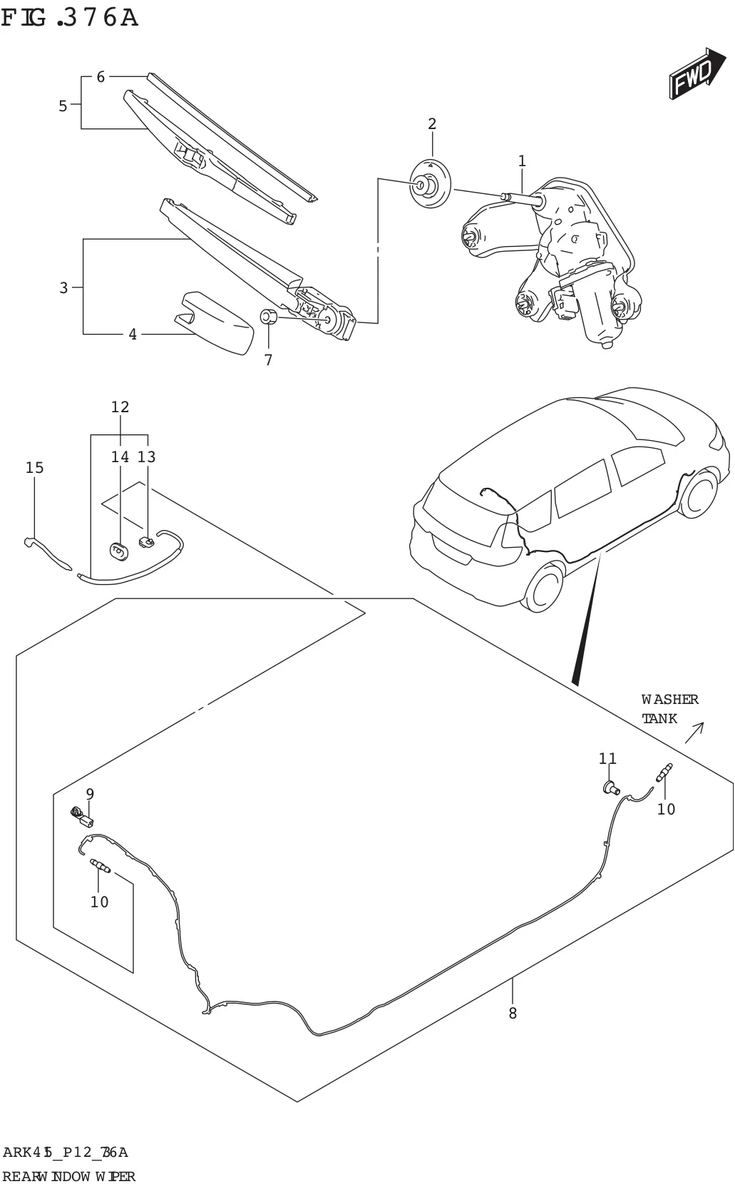 FIG. 376A REAR WINDOW WIPER