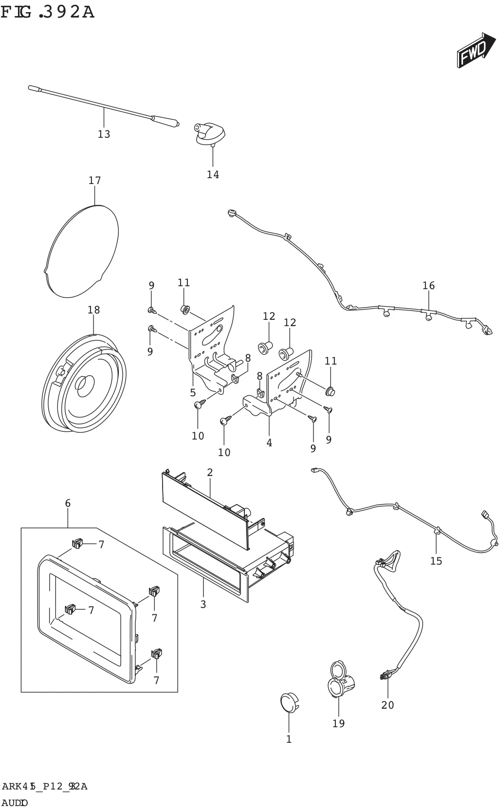 FIG. 392A AUDIO (N/TUNER)