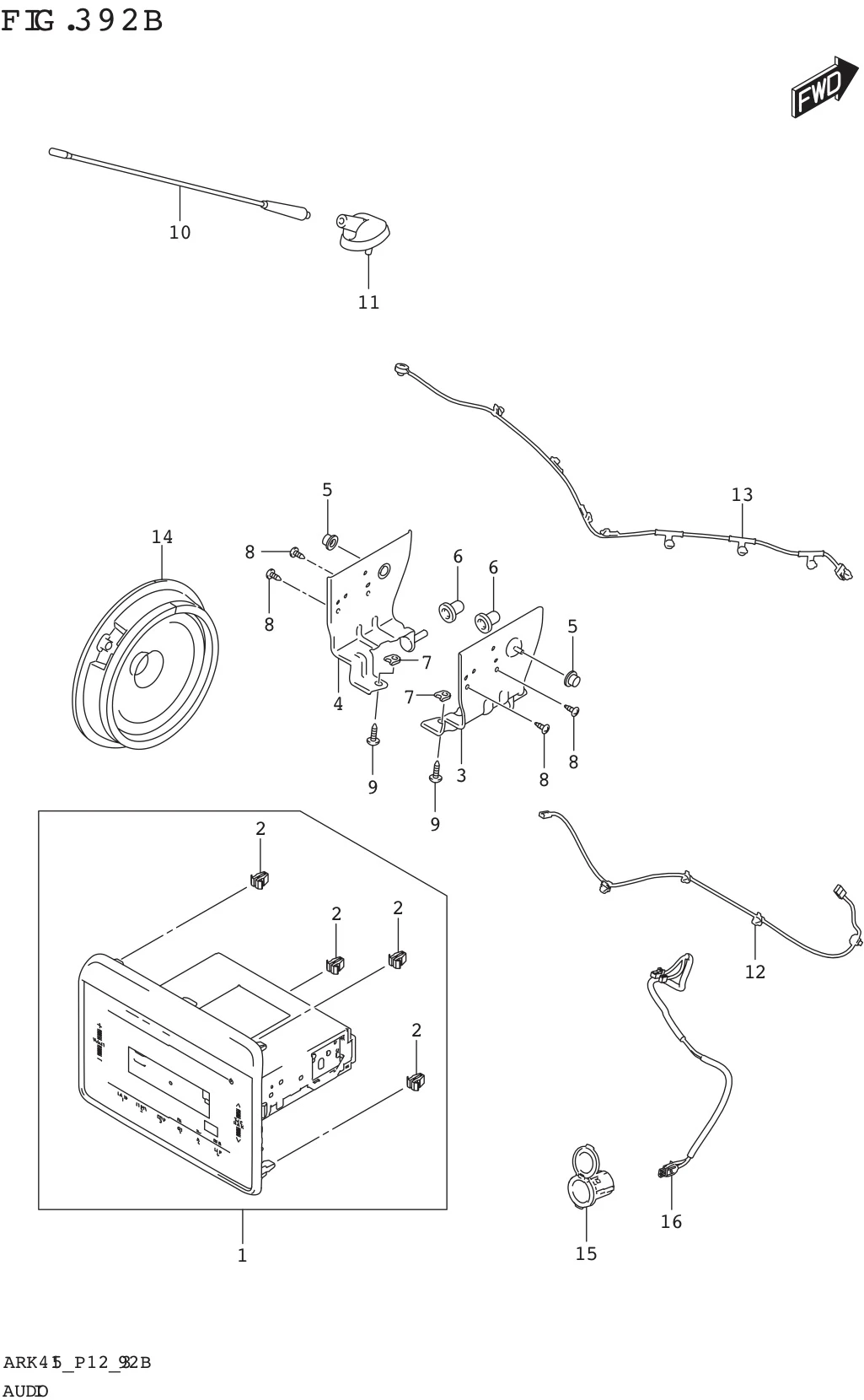 FIG. 392B AUDIO (W/TUNER)