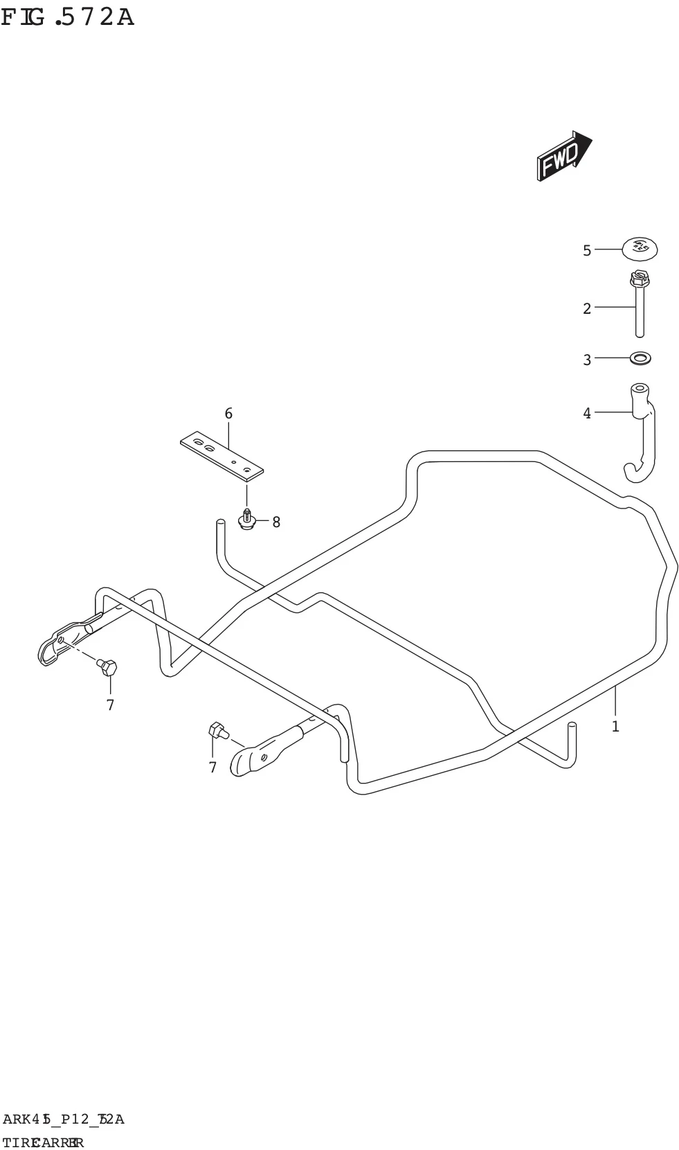 FIG. 572A TIRE CARRIER