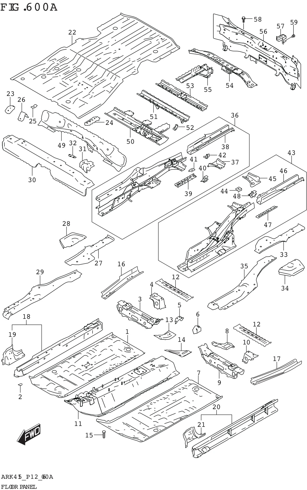 FIG. 600A FLOOR PANEL