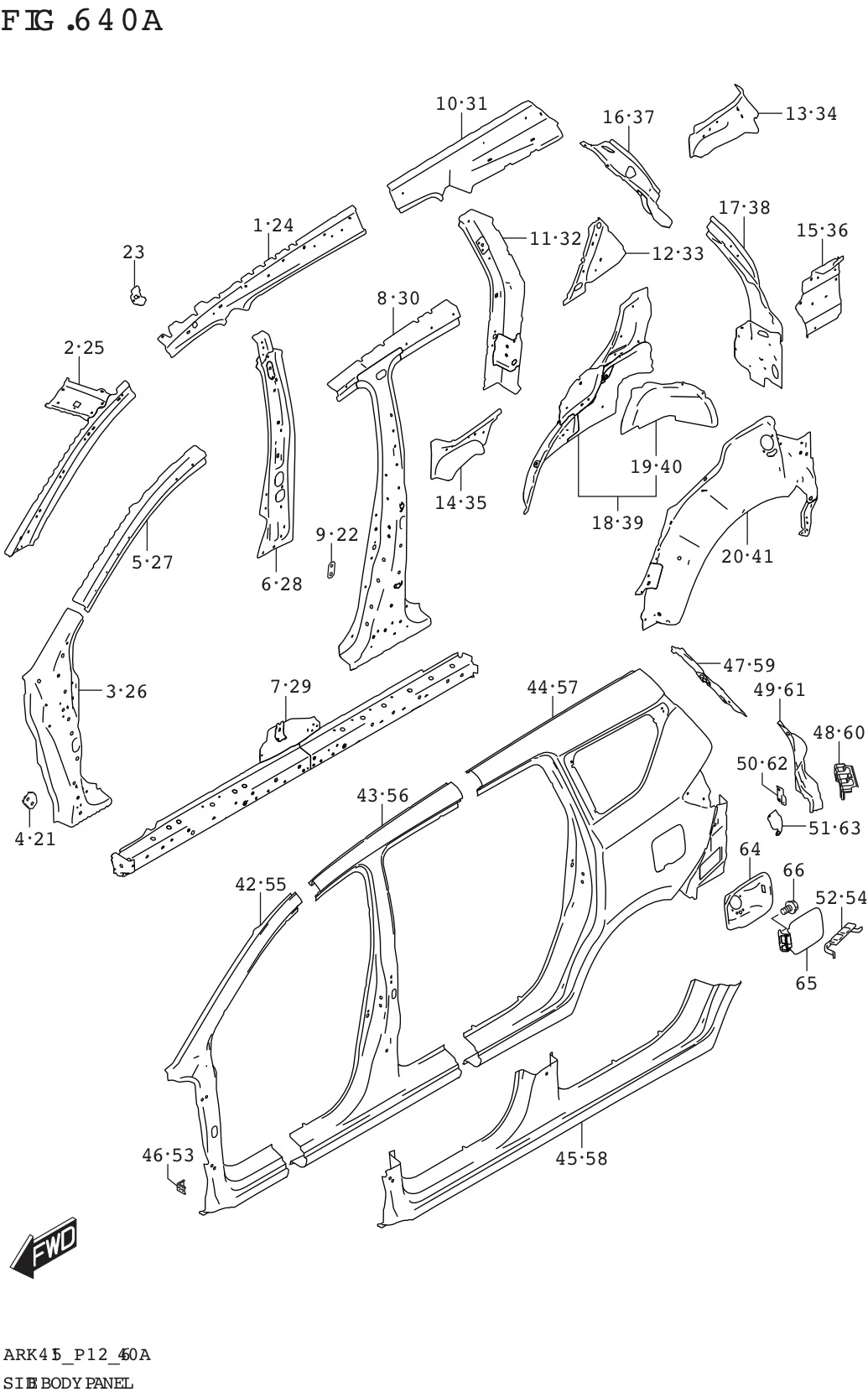 FIG. 640A SIDE BODY PANEL