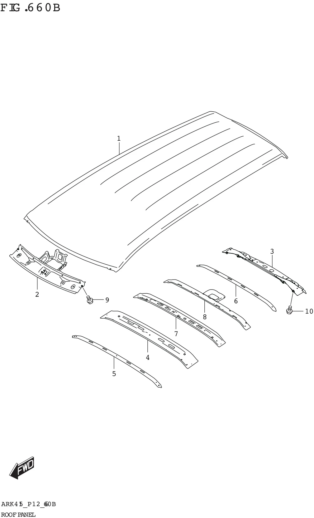 FIG. 660B ROOF PANEL (GL,GX)