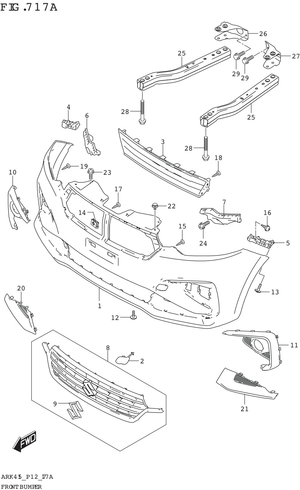 FIG. 717A FRONT BUMPER