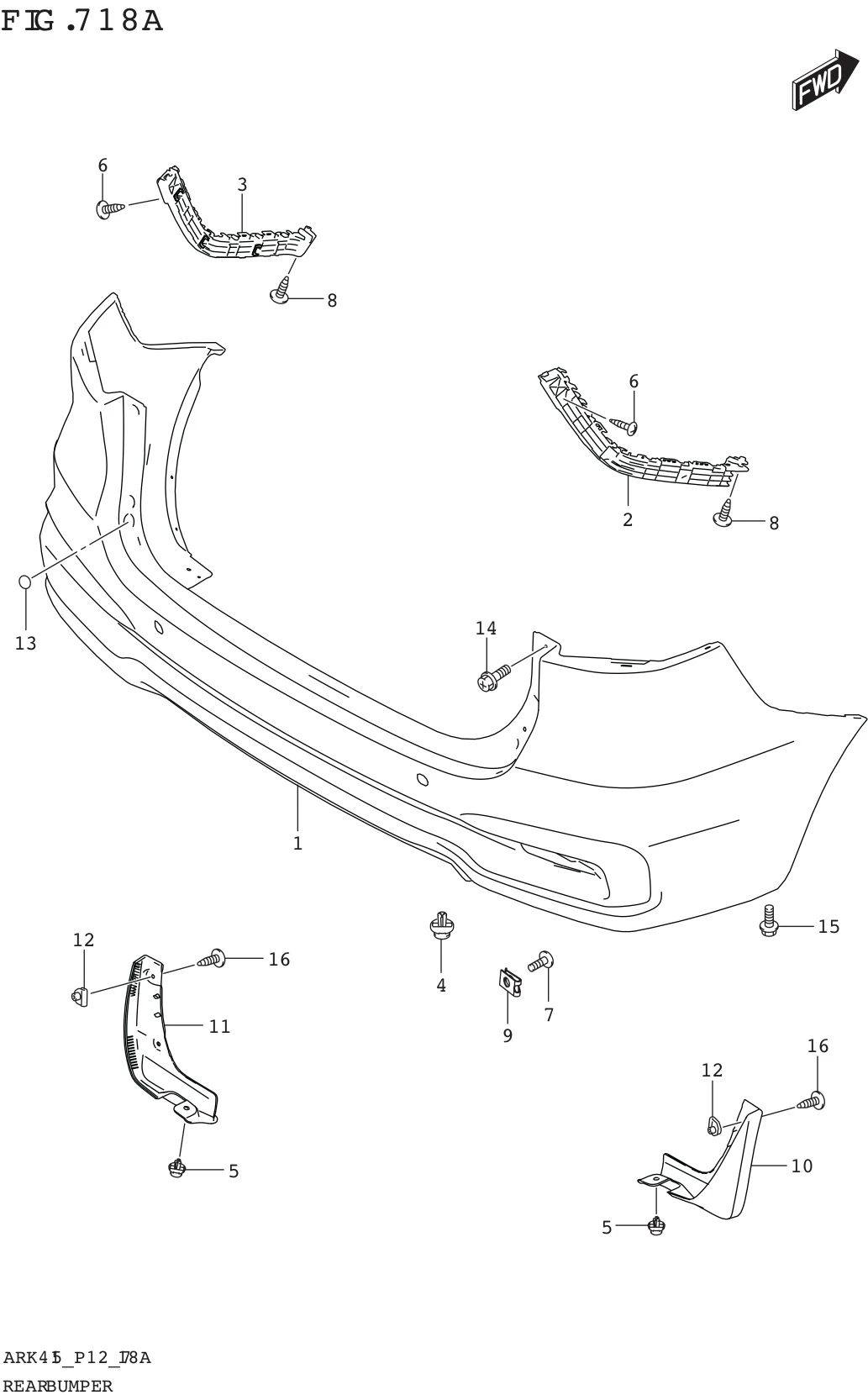 FIG. 718A REAR BUMPER