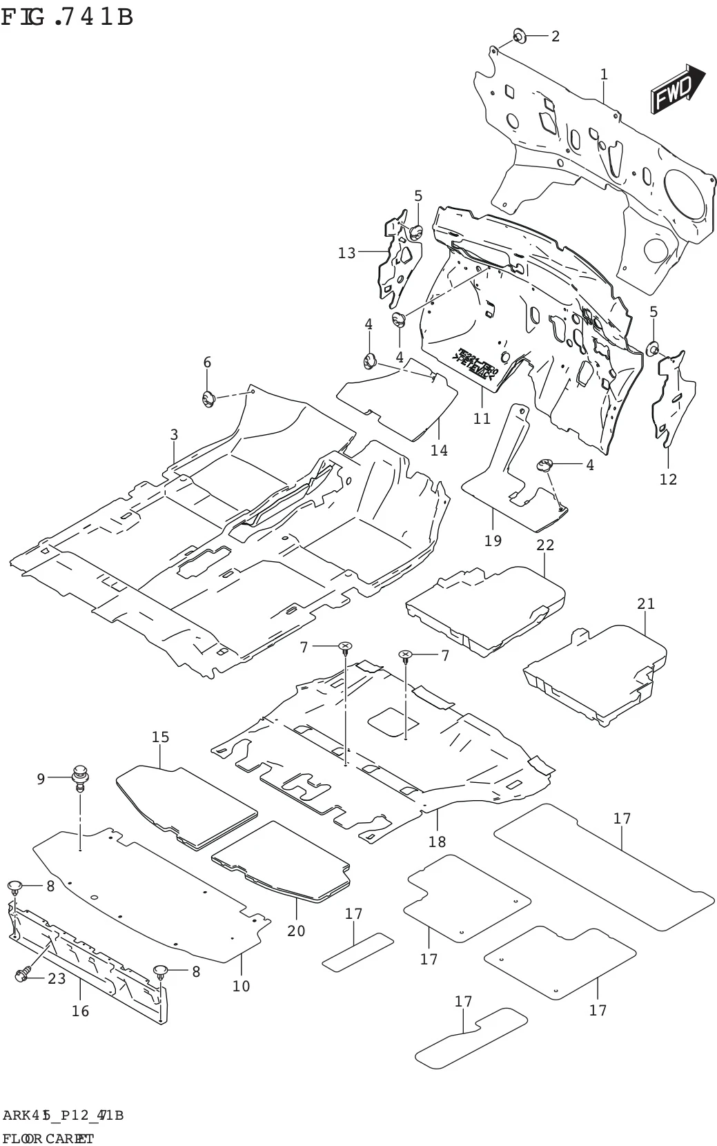 FIG. 741B FLOOR CARPET (GL)
