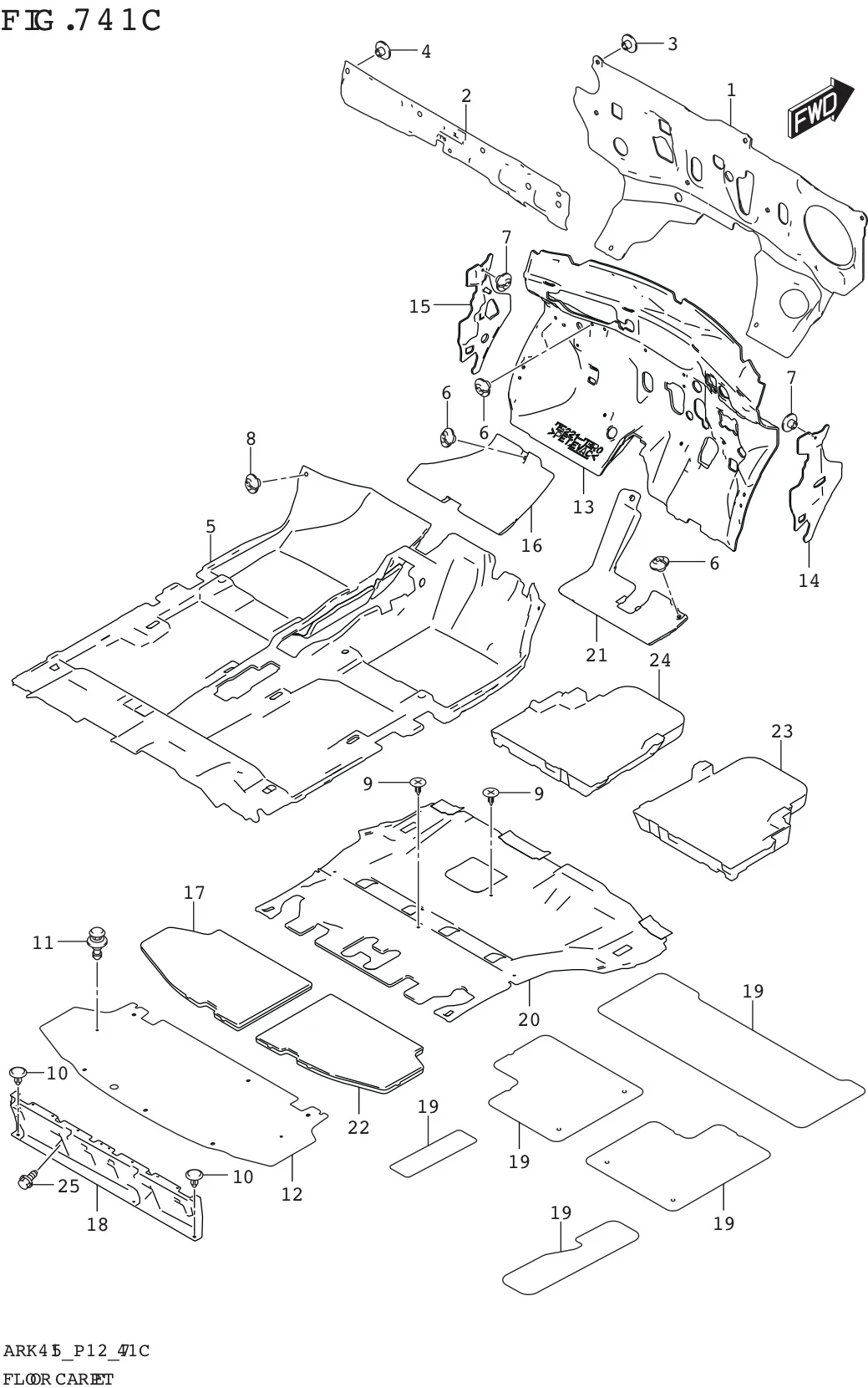 FIG. 741C FLOOR CARPET (GX)