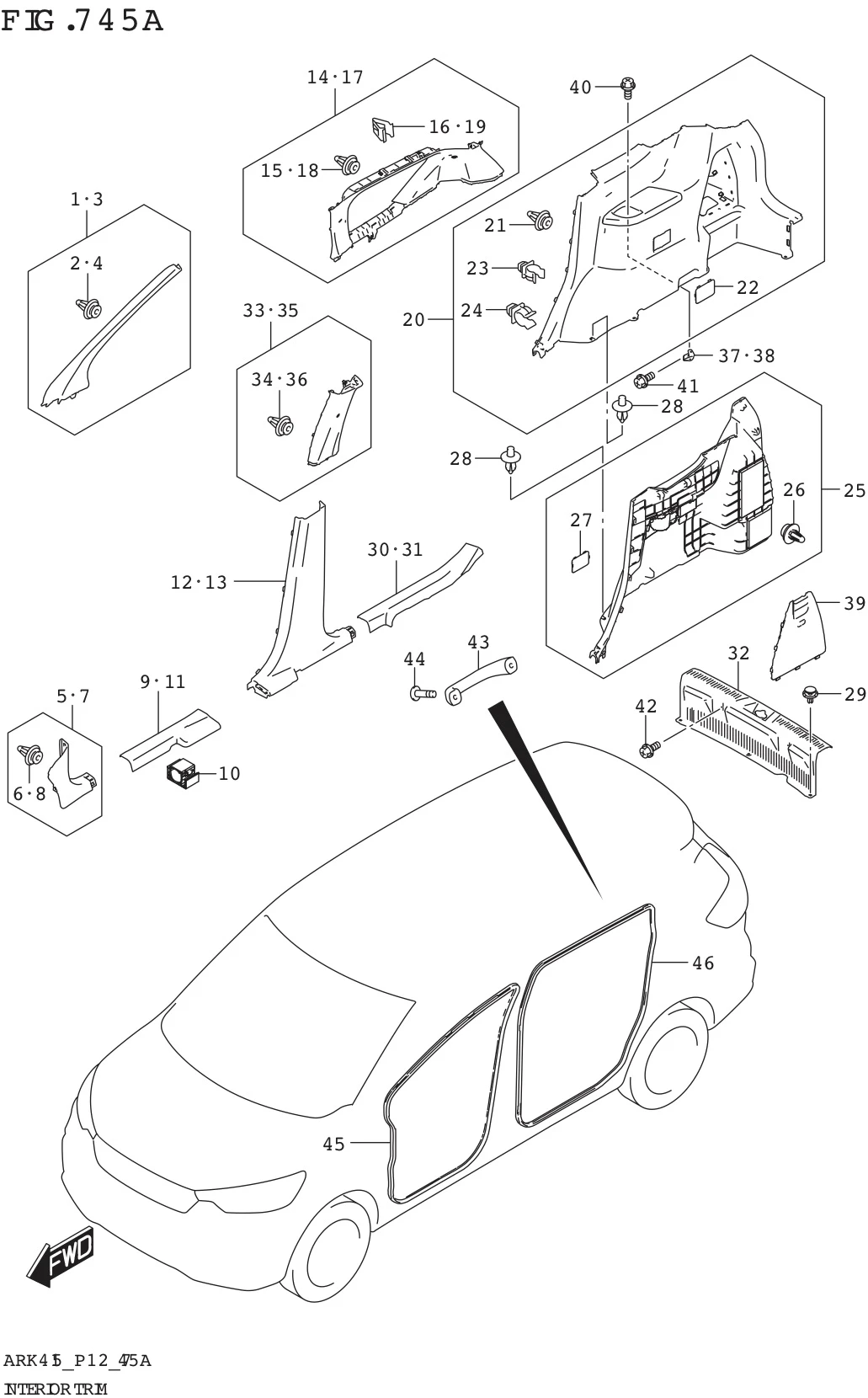 FIG. 745A INTERIOR TRIM