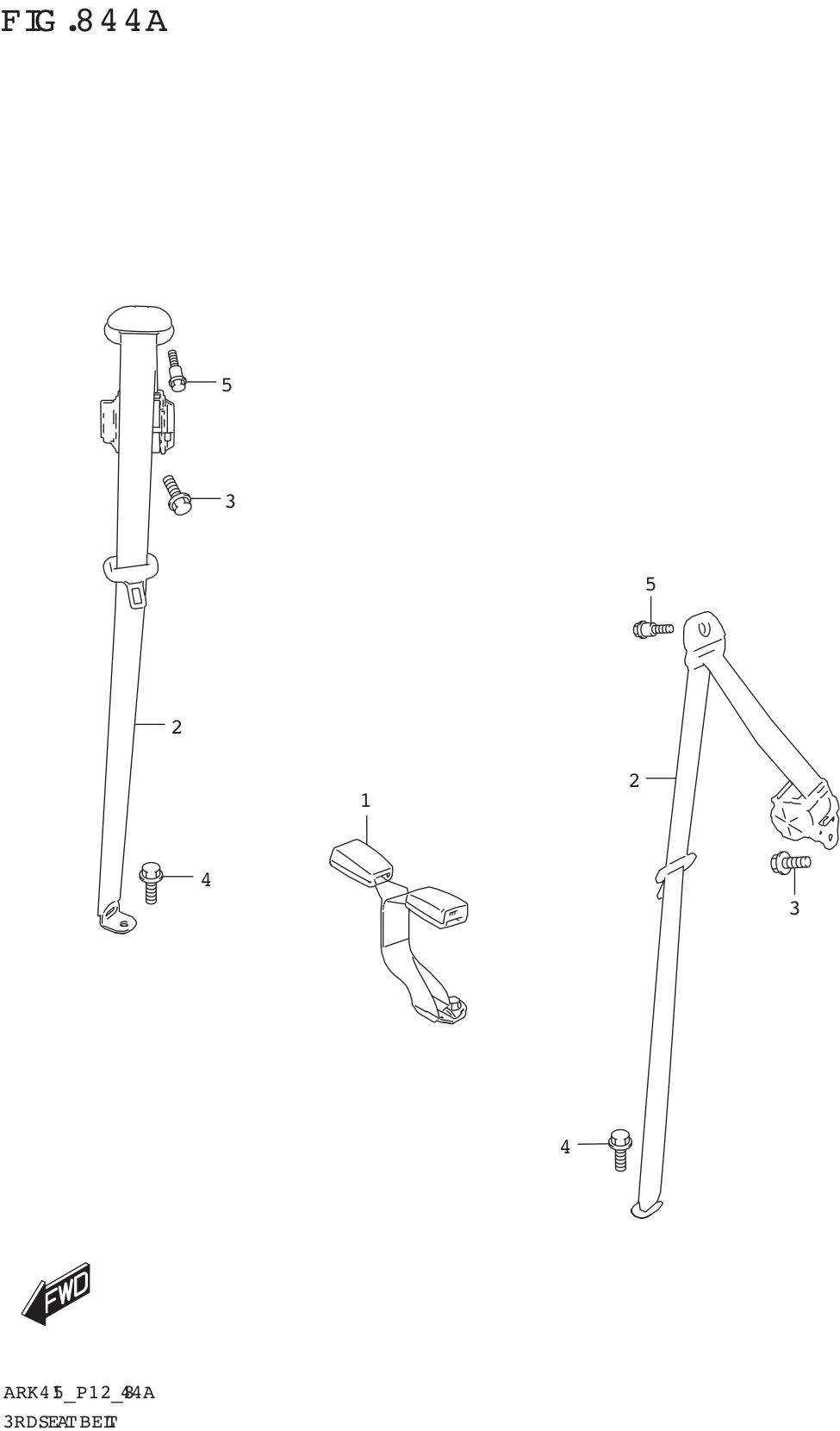 FIG. 844A 3RD SEAT BELT