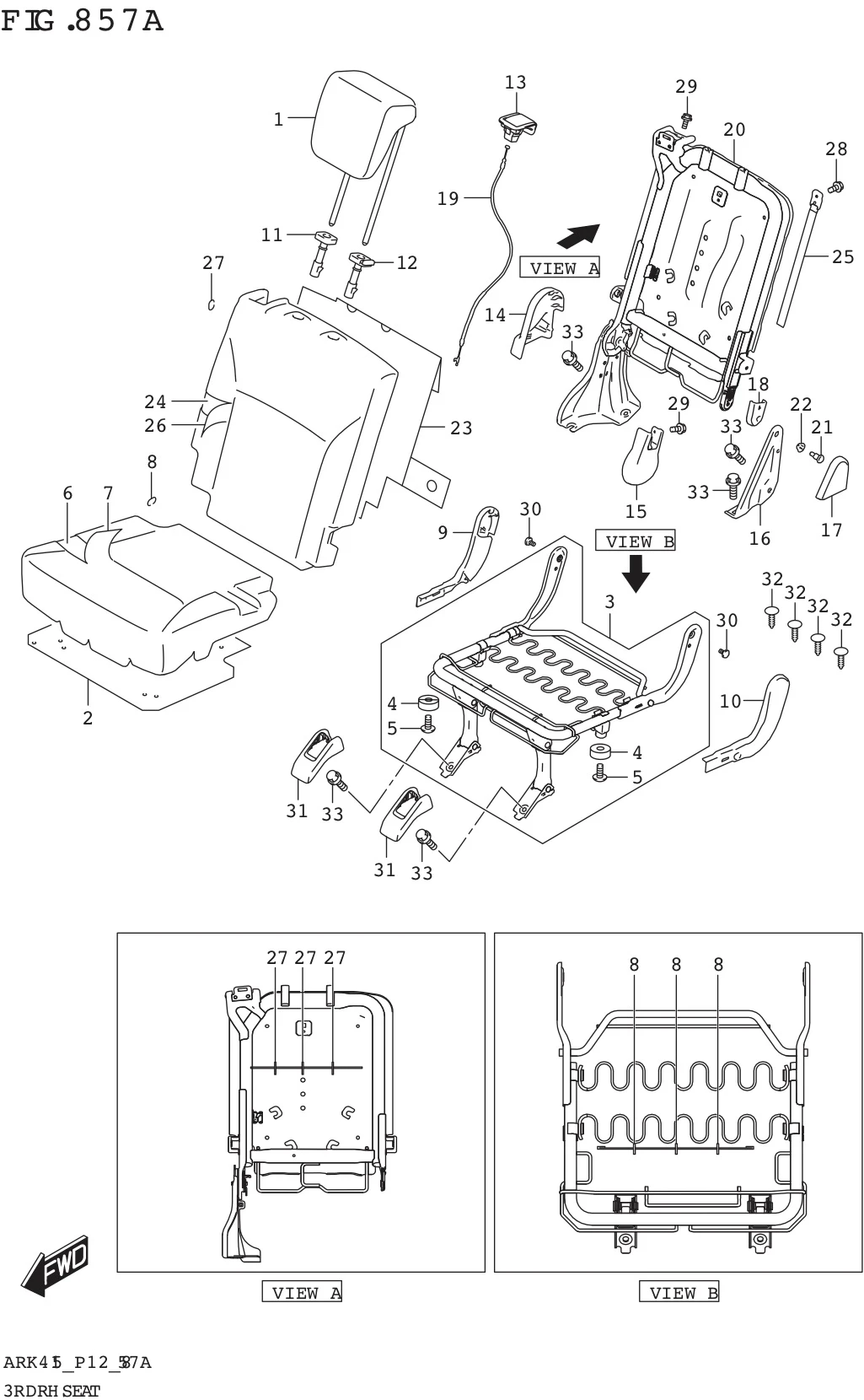 FIG. 857A 3RD RH SEAT