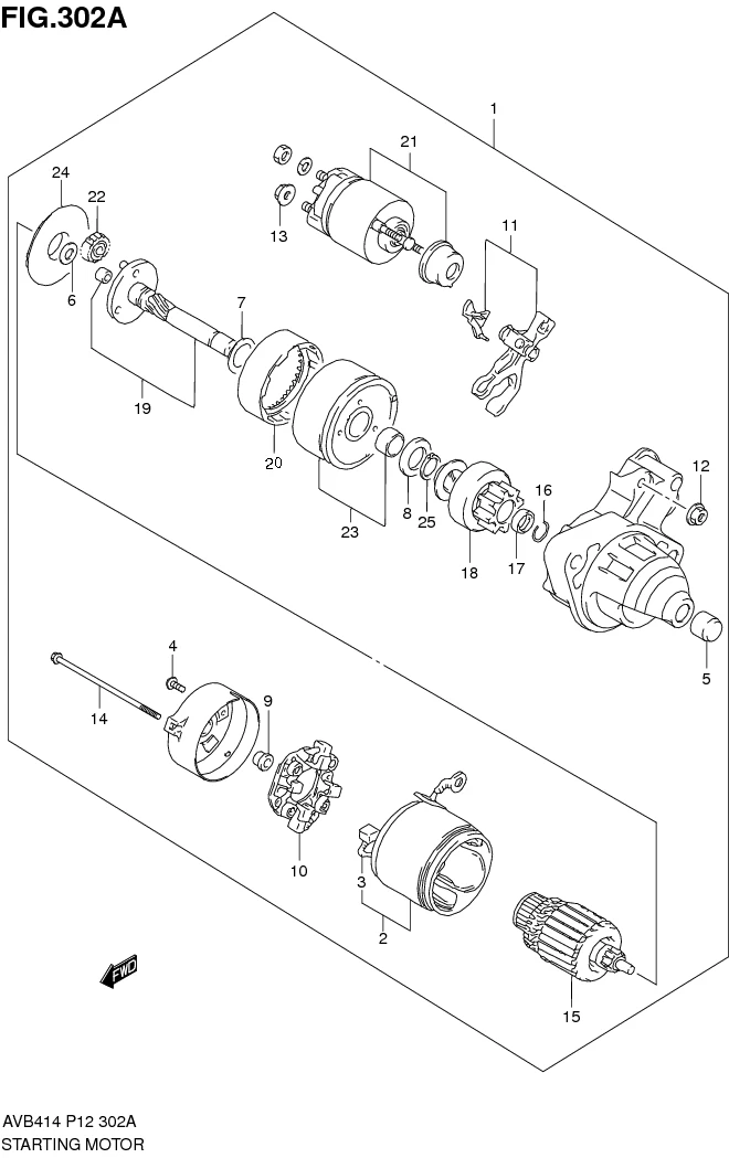 FIG.302A STARTING MOTOR 