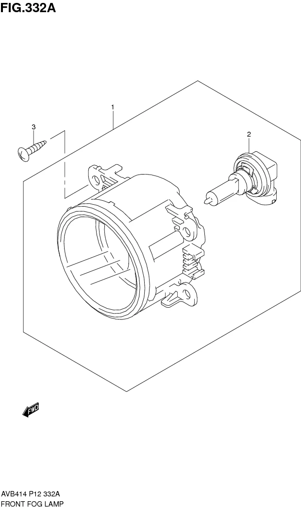 FIG.332A FRONT FOG LAMP 