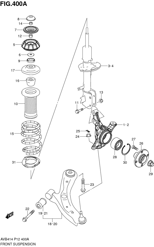 FIG.400A FRONT SUSPENSION 