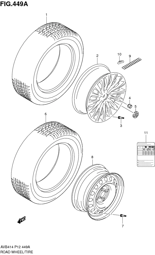 FIG.449A ROAD WHEEL/TIRE 
