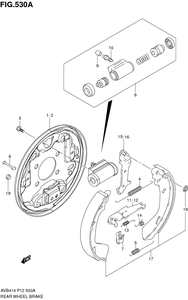 FIG.530A REAR WHEEL BRAKE 