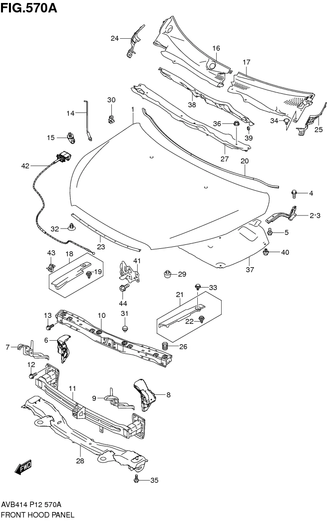 FIG.570A FRONT HOOD PANEL 