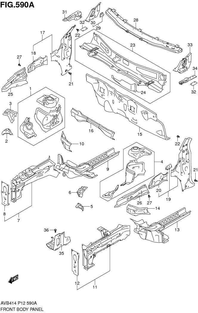 FIG.590A FRONT BODY PANEL 
