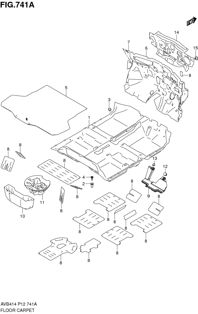 FIG.741A FLOOR CARPET 