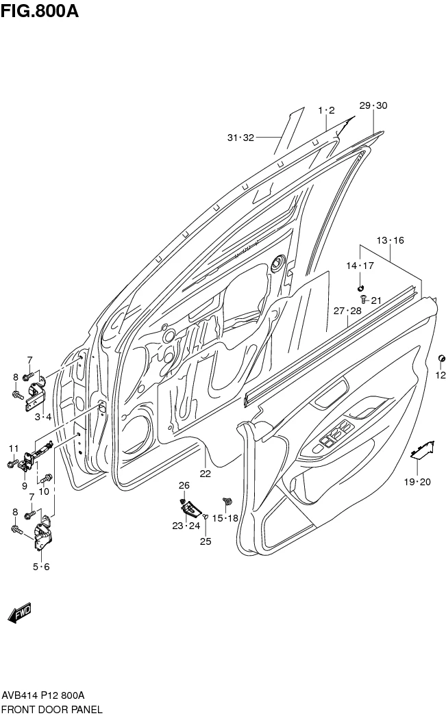 FIG.800A FRONT DOOR PANEL 