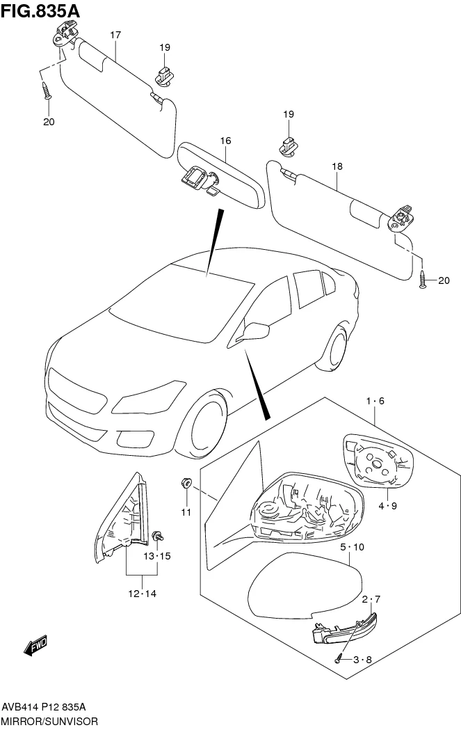 FIG.835A MIRROR/SUNVISOR 