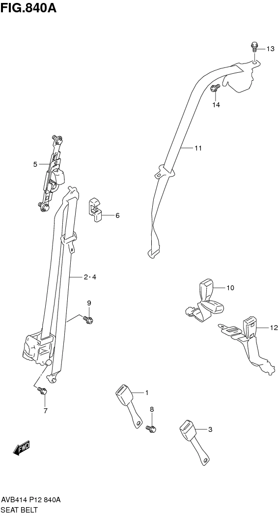 FIG.840A SEAT BELT 