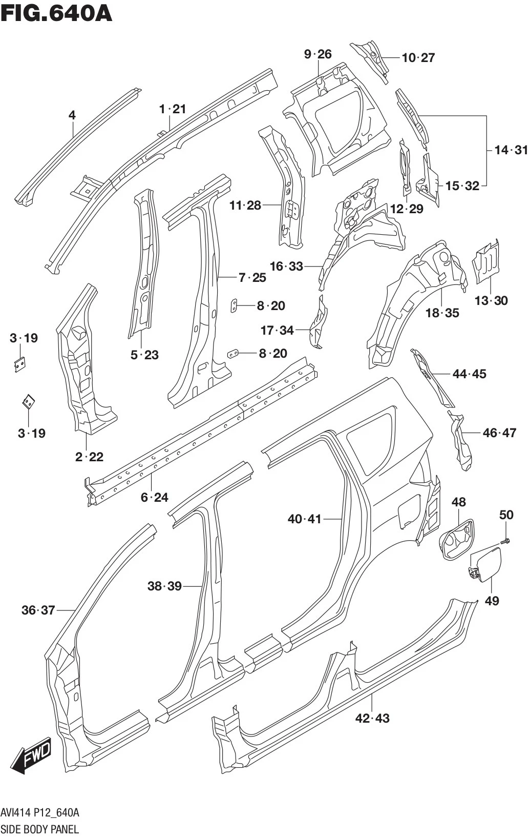 FIG.640A SIDE BODY PANEL