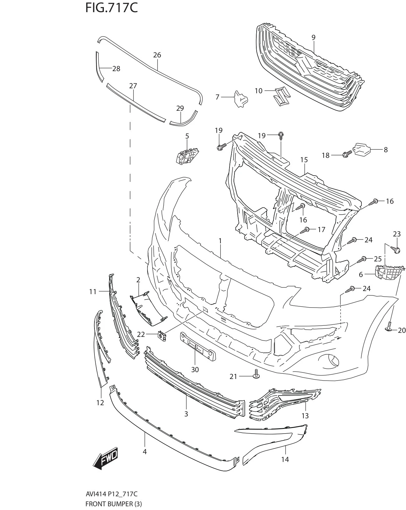 FIG.717C FRONT BUMPER
