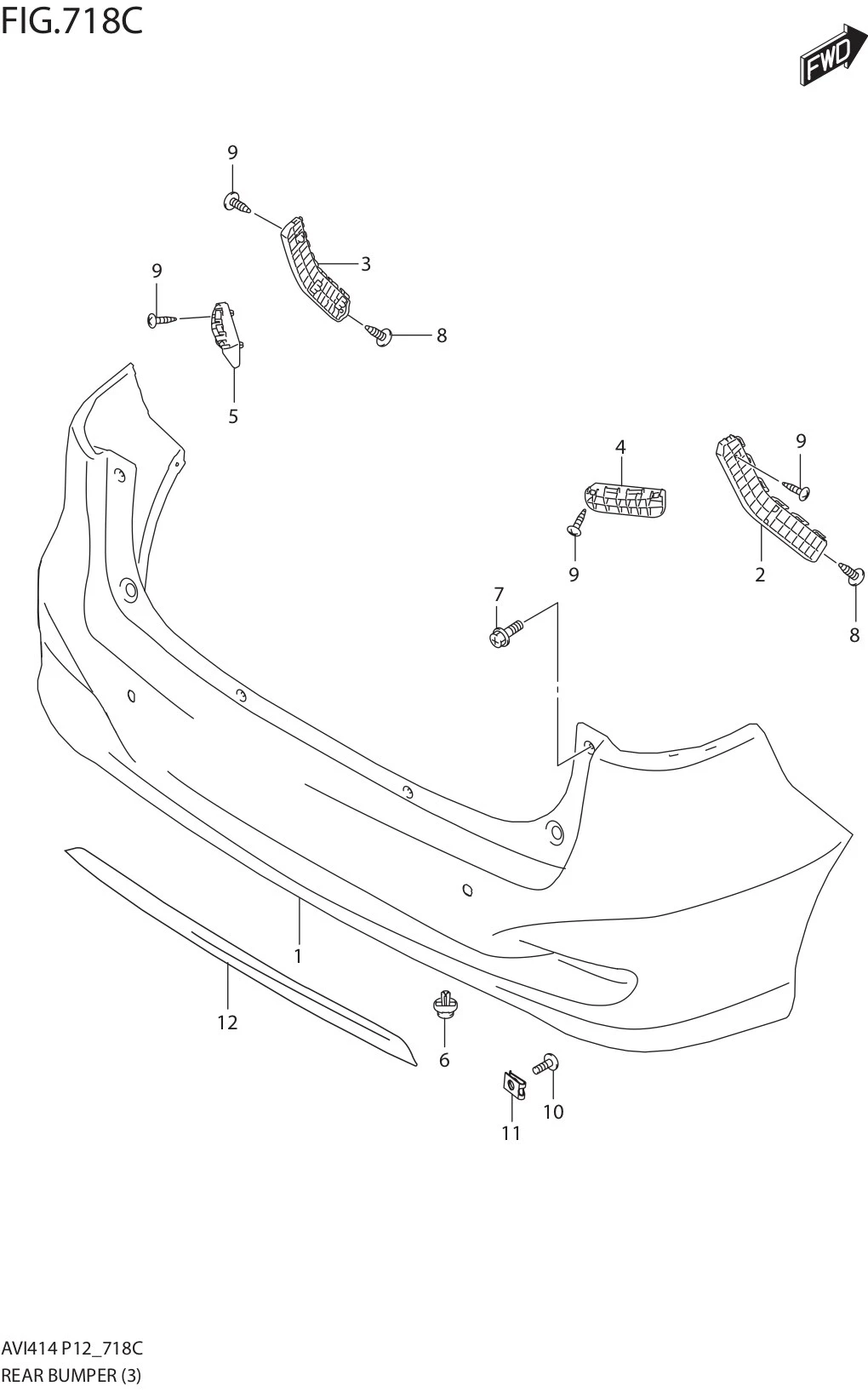 FIG.718C REAR BUMPER