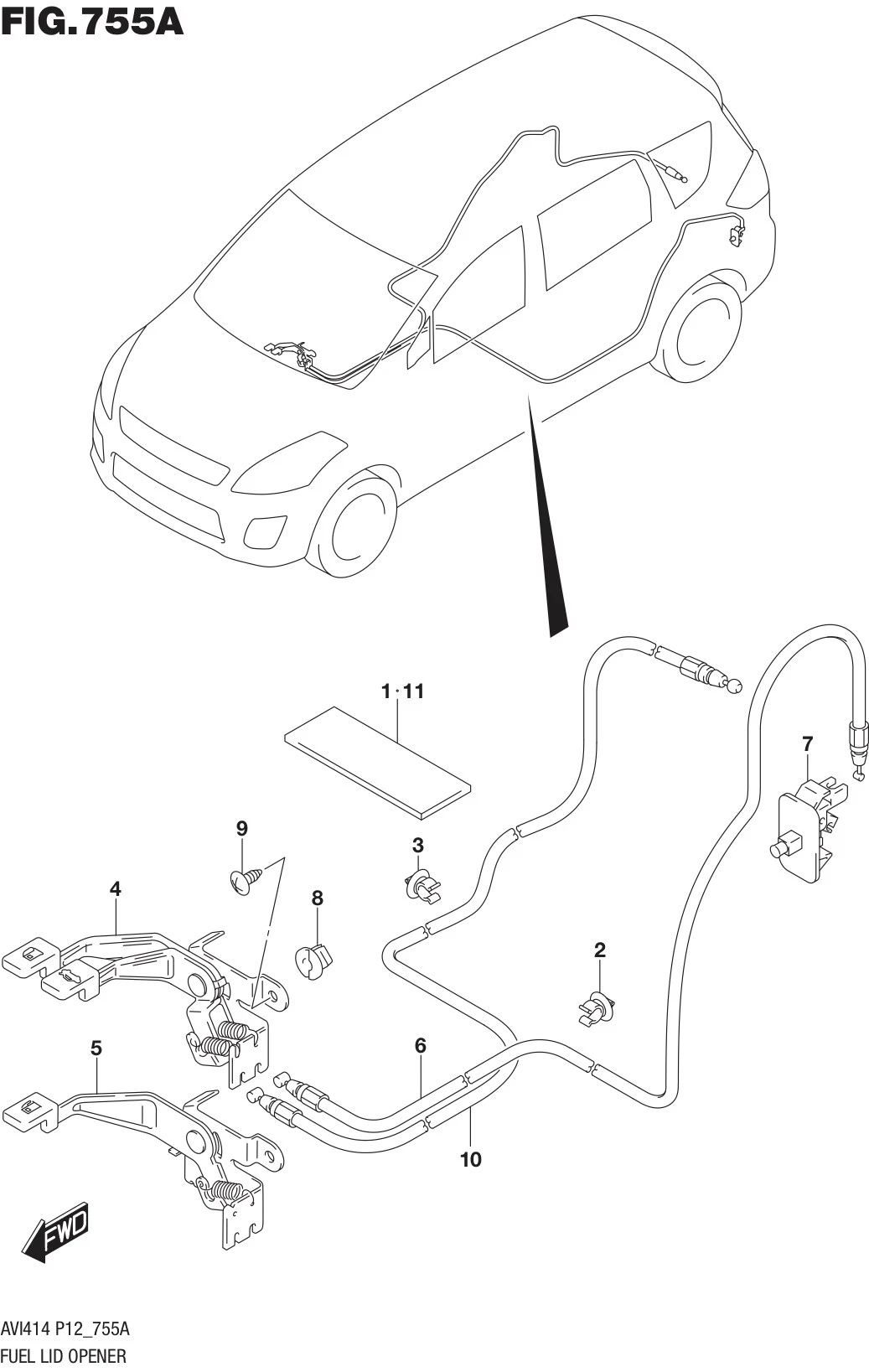 FIG.755A FUEL LID OPENER